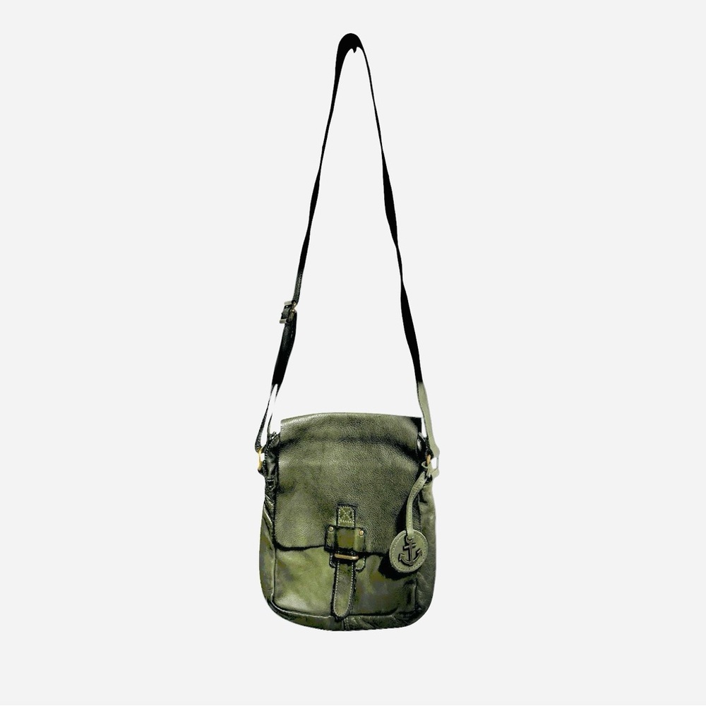 NWOT Harbor 2nd German Design Genuine Leather Long Satchel Crossbody Bag - Picture 4 of 6